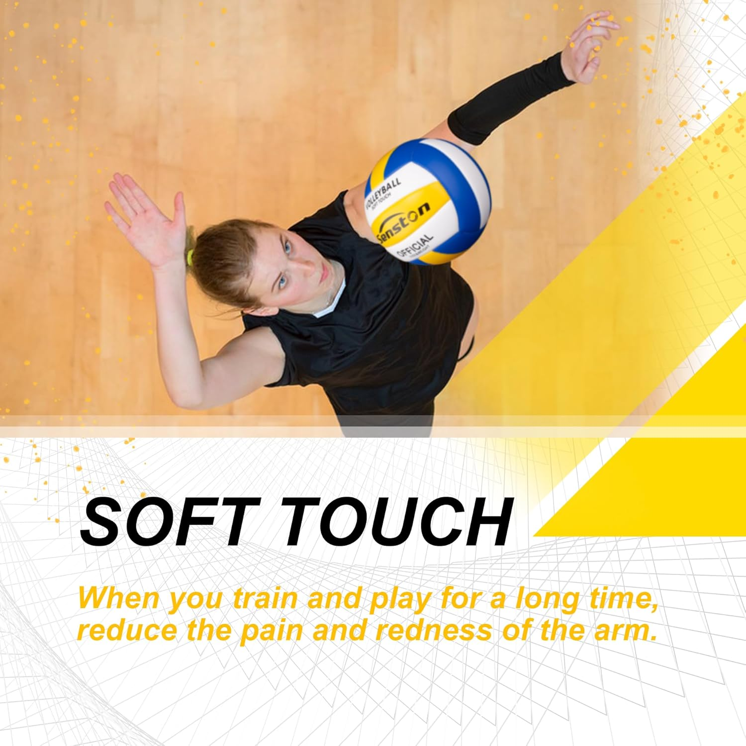 Senston Soft Volleyball - Waterproof Indoor/Outdoor for Beach Play, Game,Gym,Training Official Size 5 image number 6