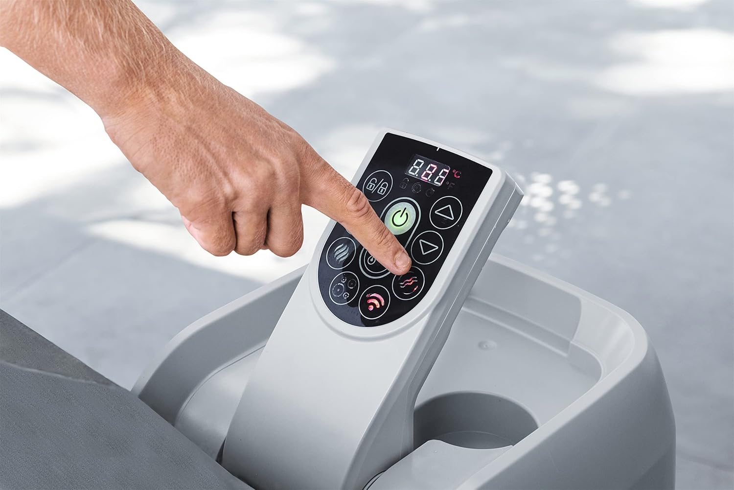 Bestway Saluspa Waterfall Feature with LED Lights | Built-In Lights with 7 Color Modes | Compatible with Most Bestway Inflatable and Portable Saluspa Hot Tub Spas image number 6