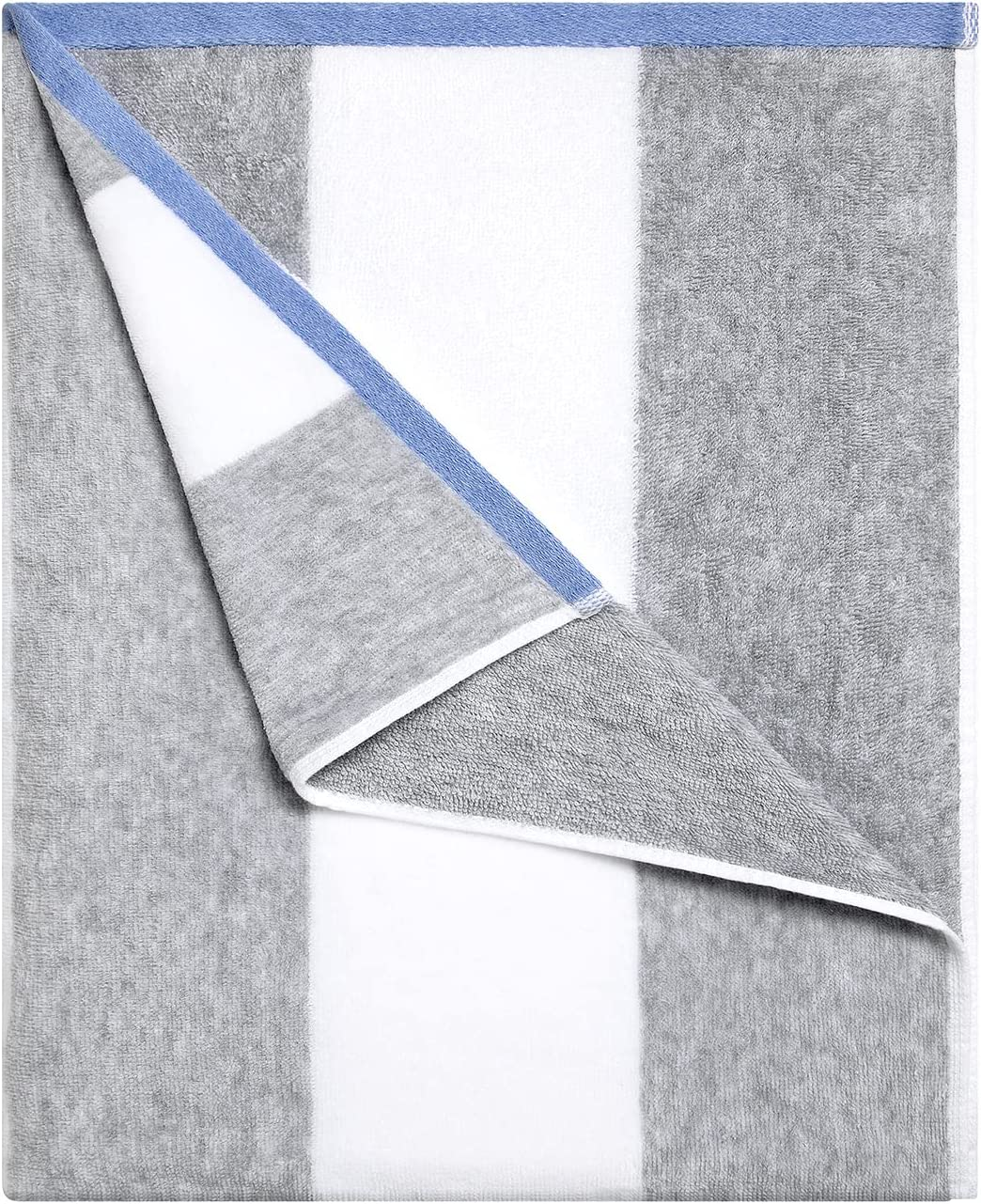 HENBAY Fluffy Oversized Beach Towel - Plush Thick Large 70 X 35 Inch Cotton Pool Towel, Rose Red Striped Quick Dry Swimming Cabana Towel