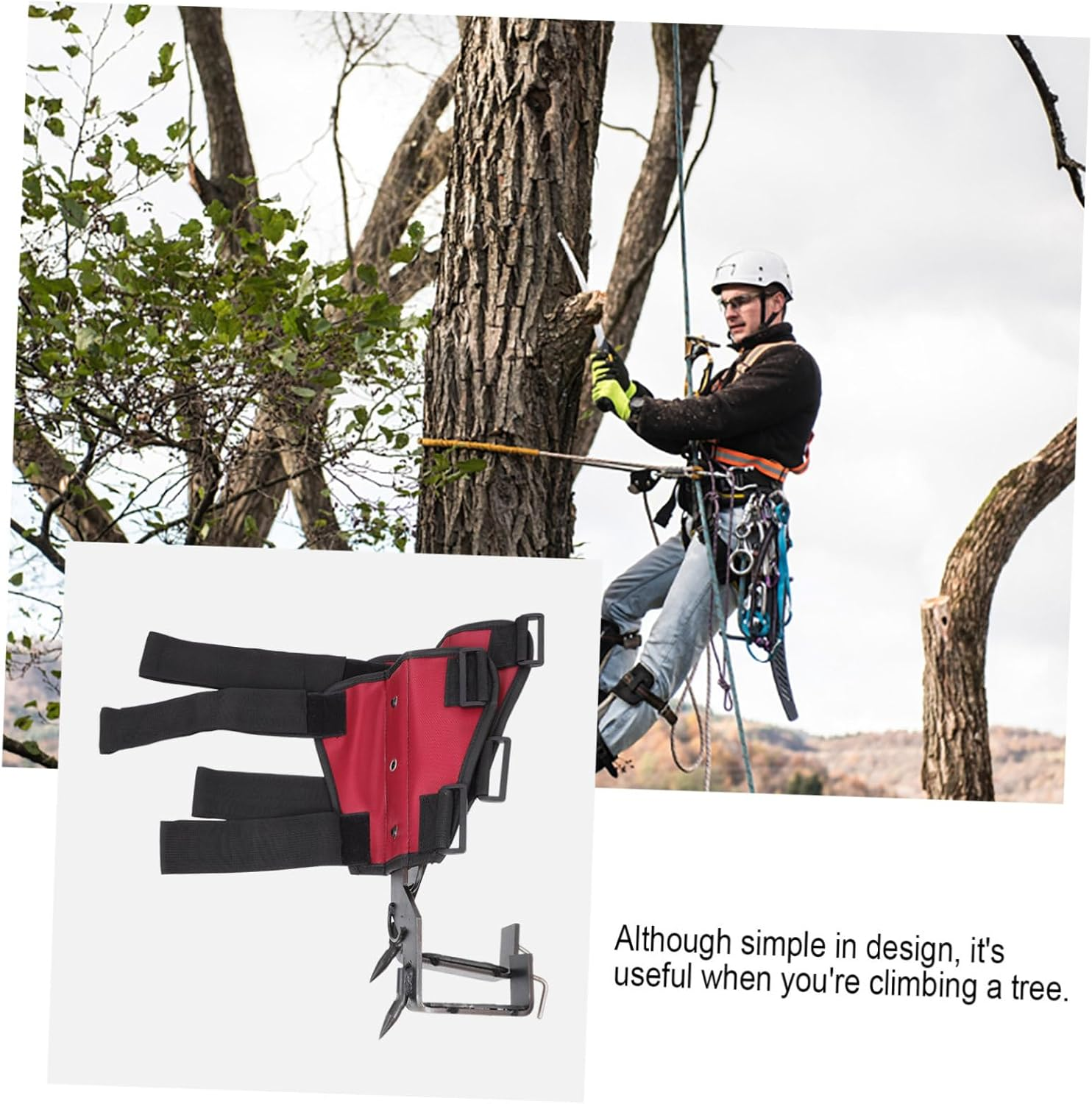 Anti-Skid Tree Climbing Gear One-Tooth Spike, Sturdy Iron Tree Climb Shoes for Outdoor Arborist Use, Sturdy Climbing Tool Suitable for Forest Work image number 1