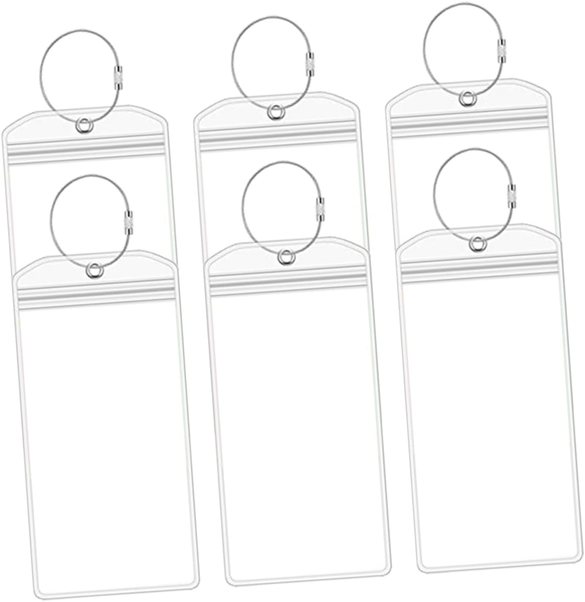 SEWOART 6Pcs PVC Luggage Tags Name Id Card Travel-Friendly Suitcase Labels for Easy Identification Compact for Backpacks Suitcases