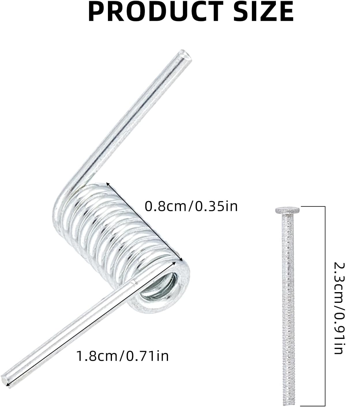 NICENEEDED 8 PCS Hair Claw Clip Spring Replacement, Clip Spring with Central Axle Rod, Hairpin Squre Rectangle Butterfly Jaw Clamp Repair Parts for Large Medium Claw Clips image number 5