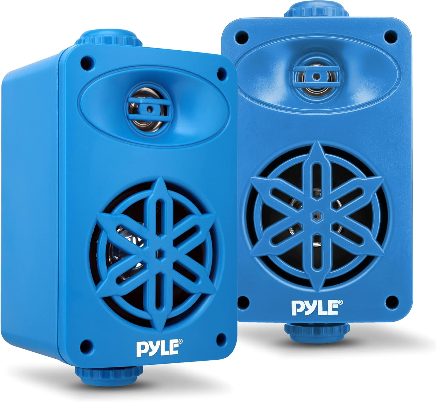 Pyleusa Indoor Outdoor Speakers Pair - 200 Watt Dual Waterproof 3.5&rdquo; 2-Way Full Range System W/ 1/2&rdquo; High Compliance Polymer Tweeter - In-Home, Boat, Marine, Deck, Patio, Poolside (Blue) - PDWR35BL image number 4
