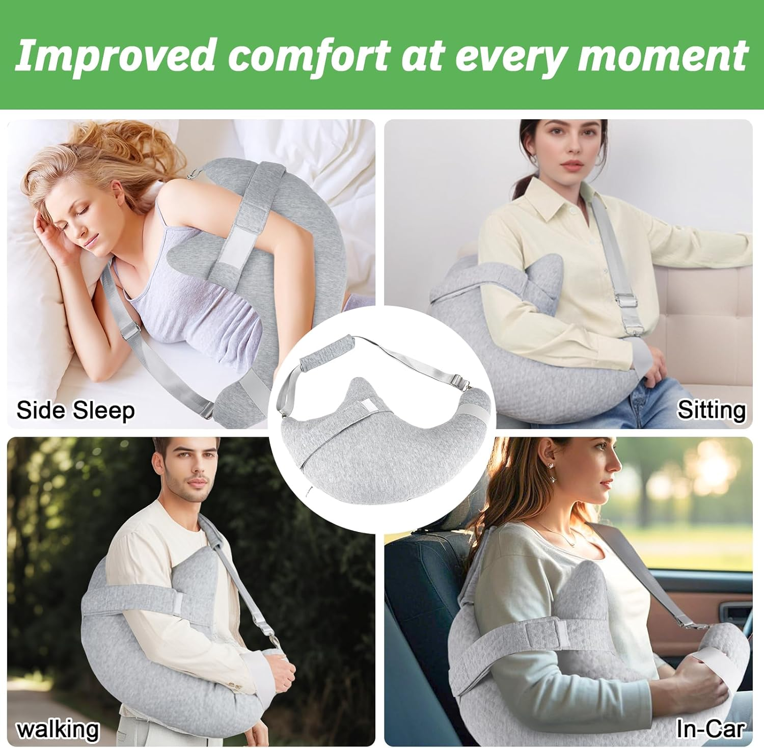 Roamready Rotator Cuff Pillow, Post Shoulder Surgery Pillow for Sleeping or Sitting, Shoulder Pain Pillow for Shoulder Surgery Recovery, Side Sleeper Pillow for Shoulder Pain and Shoulder Relie image number 5
