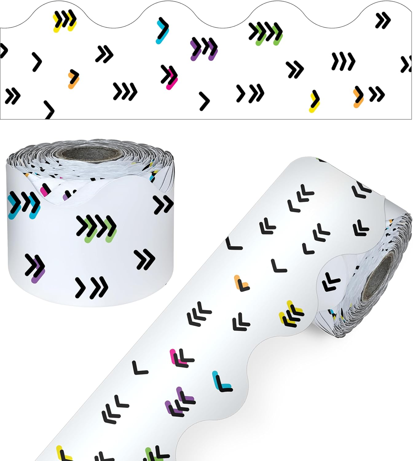 Carson Dellosa 65 Ft Scalloped Blue Bulletin Board Borders, Classroom Borders for Bulletin Board, White Board, Cork Board, Locker, and Classroom D&eacute;cor, Bulletin Board Trim