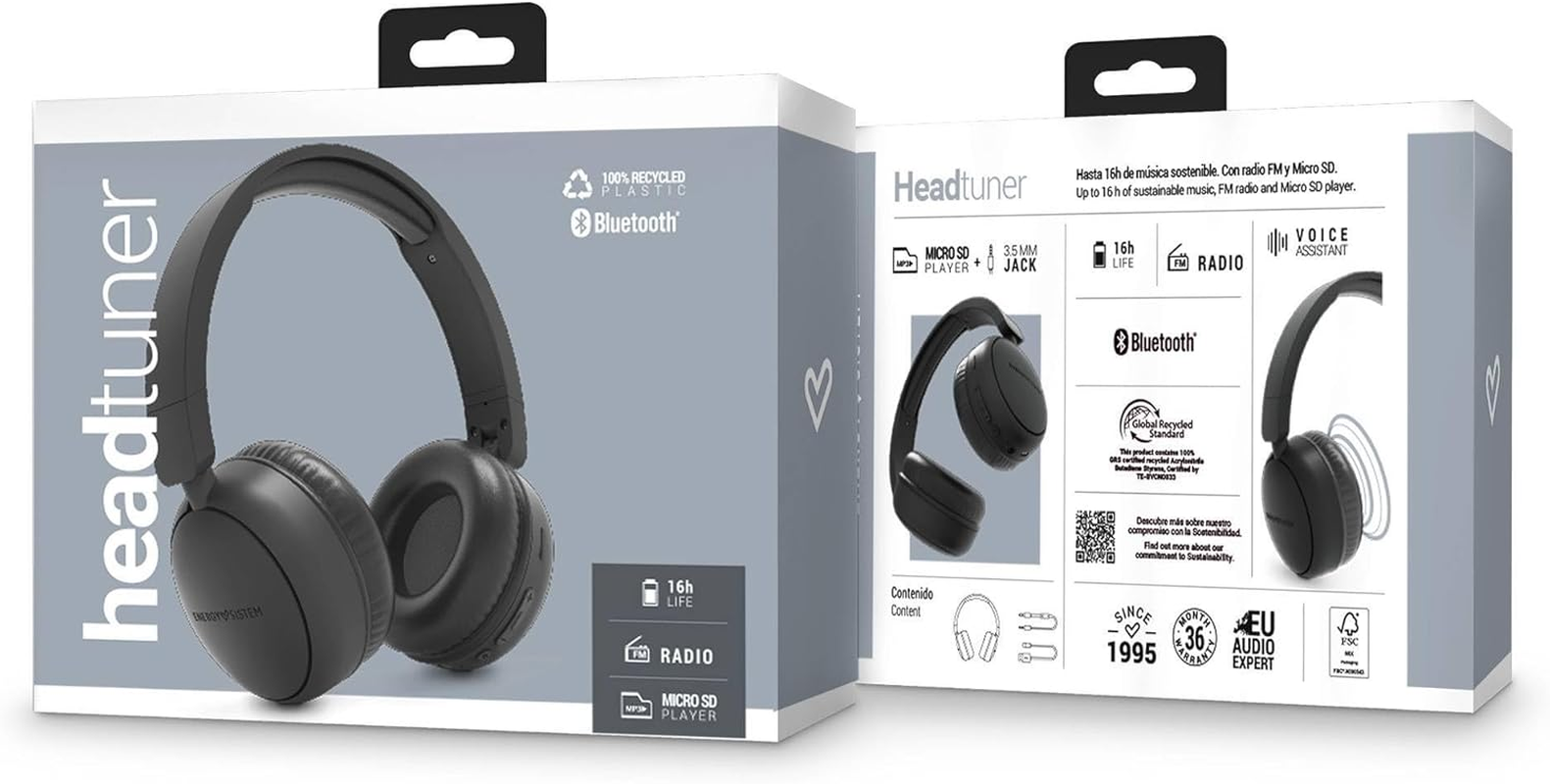 Energy Sistem Headtuner FM Wireless Headphones One Size image number 4