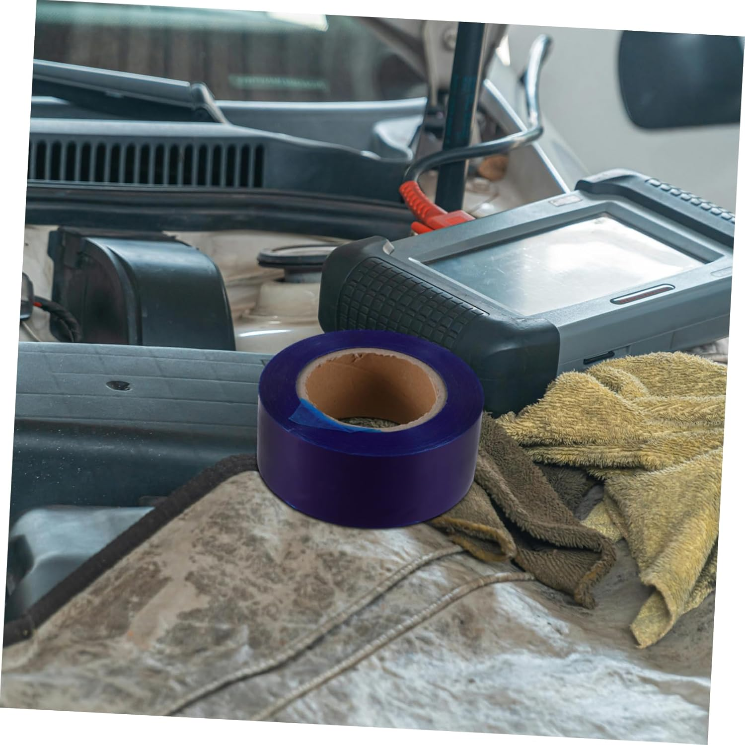 Blue Adhesive Car Rim Tape for Auto Wheels High Adhesion Protective Strip for Mountain Road Vehicles Easy to Install Tire Rim Protector Tape for Hub Protection image number 1