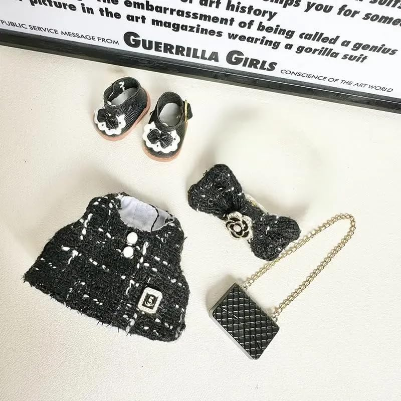 17Cm Doll Clothes Suitable for 17Cm Labubu 1Bag+1Shoes+1Dress+1Hairband No Doll image number 1