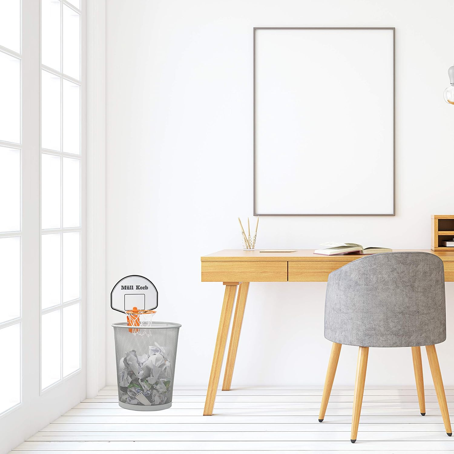 Krockazone. Mini Basketball Hoop for Trash Can Waste Paper Basket with Small Ball - Fun for Room, Door, Office, Home, Kids, Sports, Toys image number 3