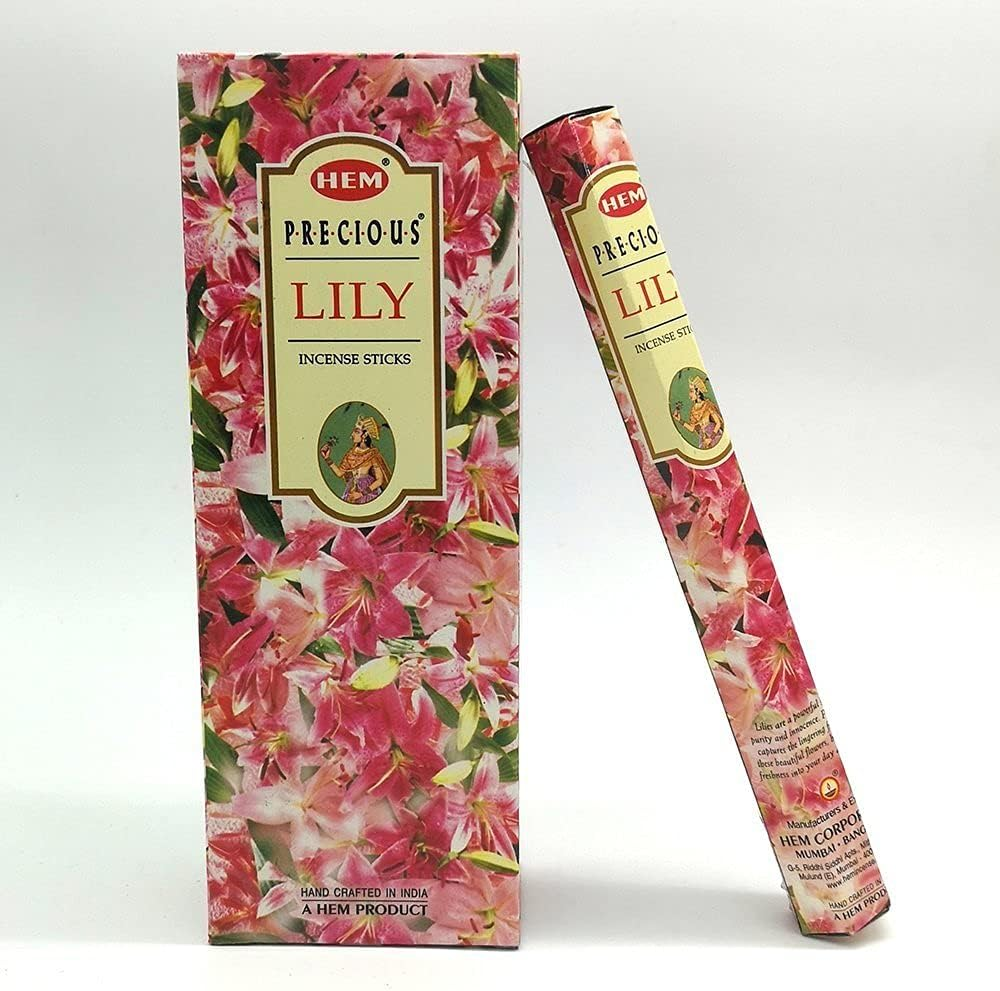20/120 HEM Incense Sticks Nag Champa Hex Meditation Aroma Floral Home Fragrance, Lily, 120 Sticks image number 4