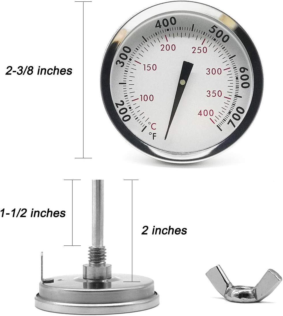 67088 67731 Accurate Grill Thermometer for Weber Genesis 300, Genesis II & Summit Series Grills, Genesis E/S 310 330 Temperature Gauge, Thermostat Replacement for Weber, Center Mount, 2-3/8&rdquo; Diameter image number 5