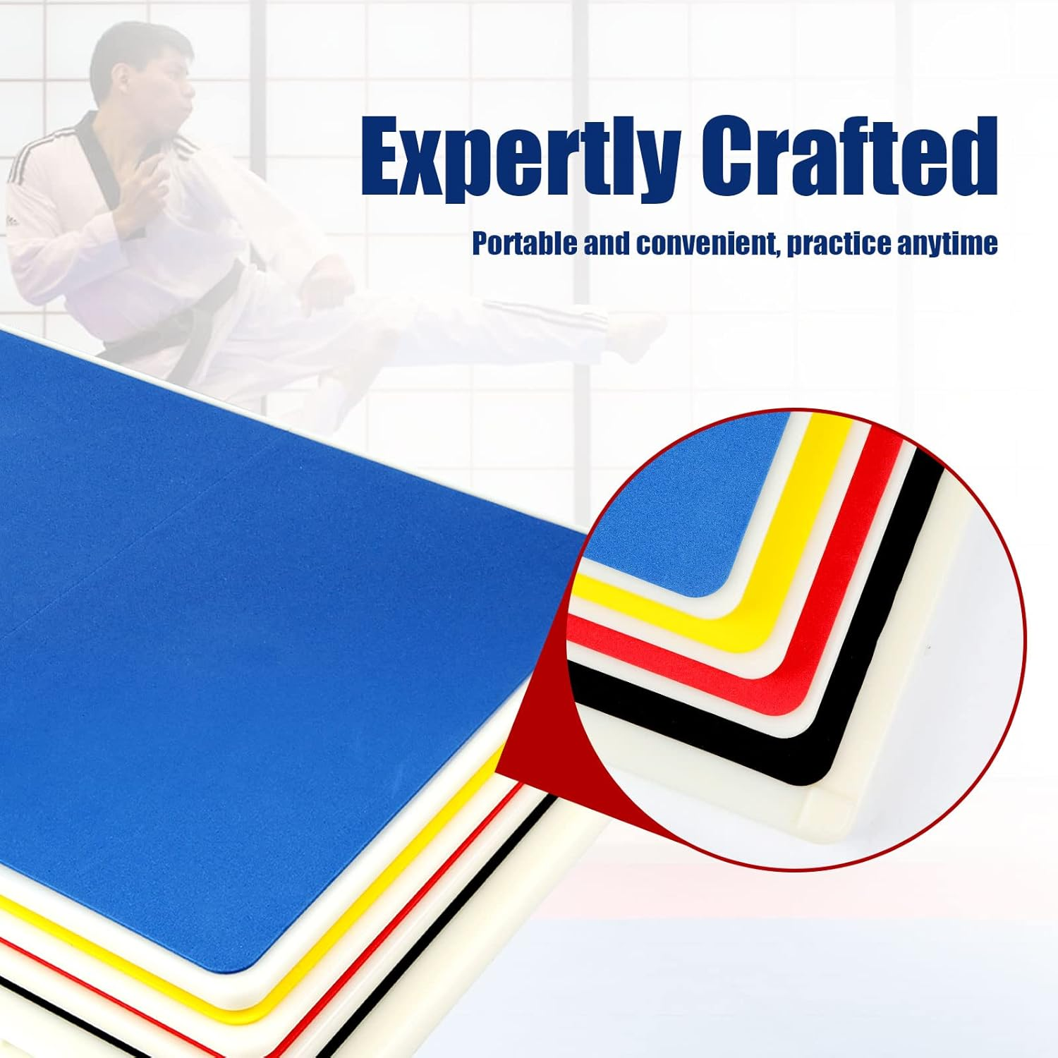 Savita 4Pcs Rebreakable Boards Martial Arts, Taekwondo Karate MMA Boards with 4 Difficulty Levels Breaking Boards EVA Boxing Equipment for Adults, Kids for Ninja Training Practice