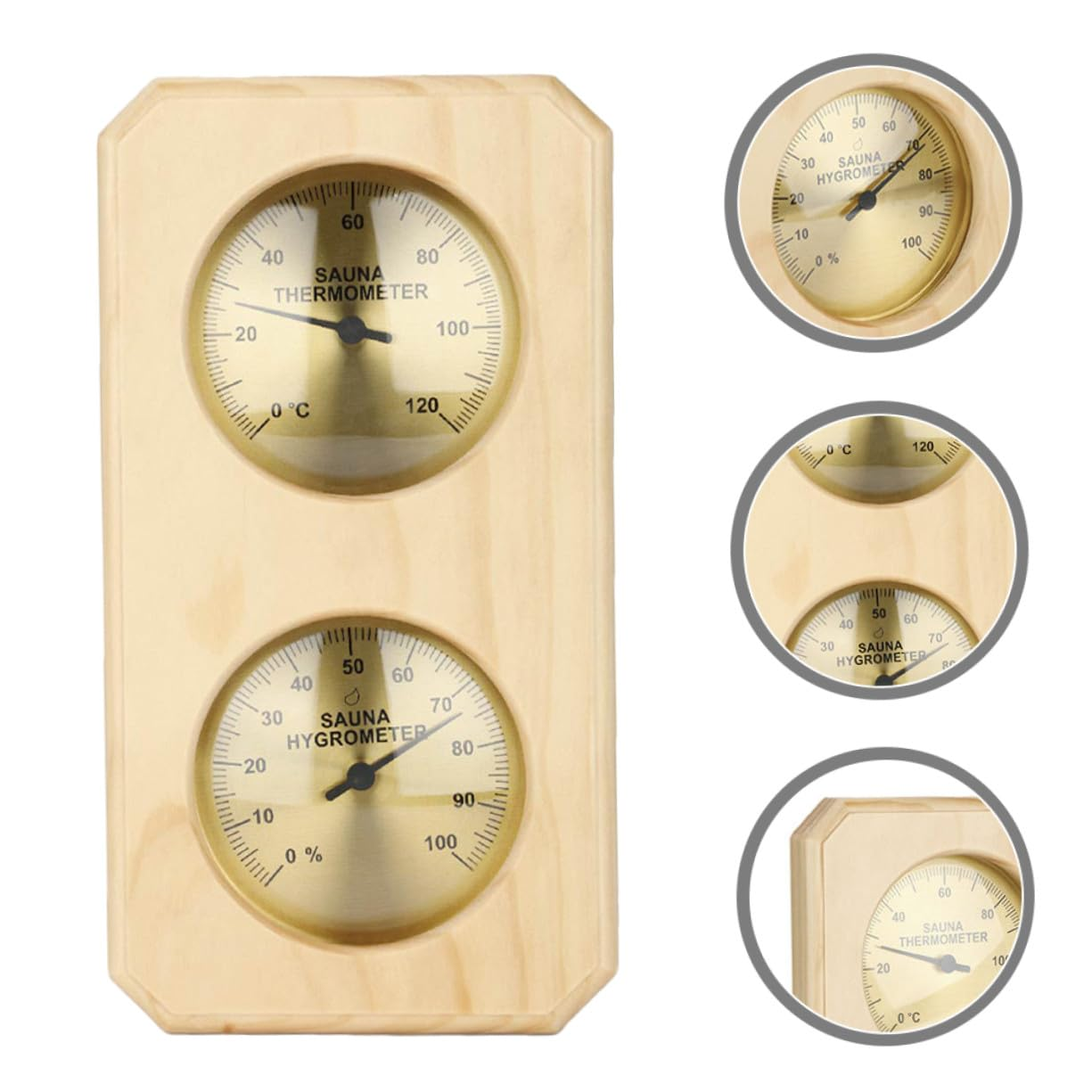 Gatuida Thermohygrometer for Sauna Accurate Indoor Humidity Temperature Gauge Simple Sauna Thermometer Measuring Tool for Daily Use image number 1