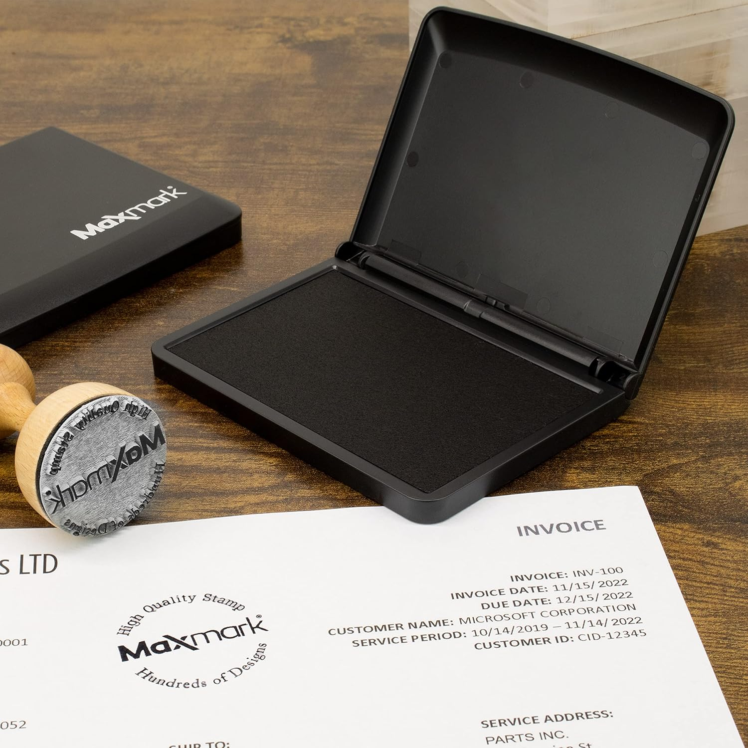 Maxmark Large Dry Stamp Pad - 2-3/4" by 4-1/4" - Premium Quality Felt Pad image number 6