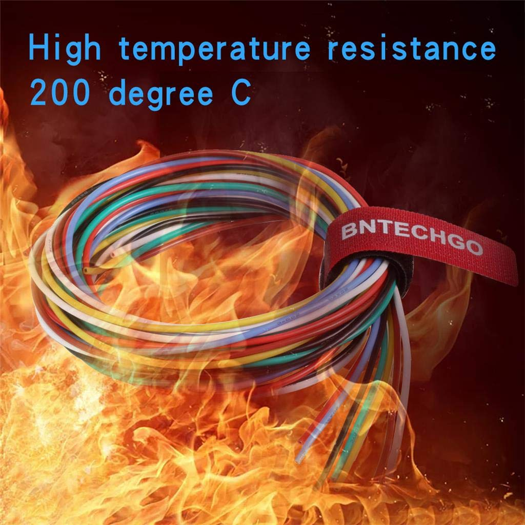 BNTECHGO 20 Gauge Silicone Wire Kit Ultra Flexible 7 Color High Resistant 200 Deg C 600V Silicone Rubber Insulation 20 AWG Silicone Wire 100 Strands of Tinned Copper Wire Stranded Wire Cable image number 1