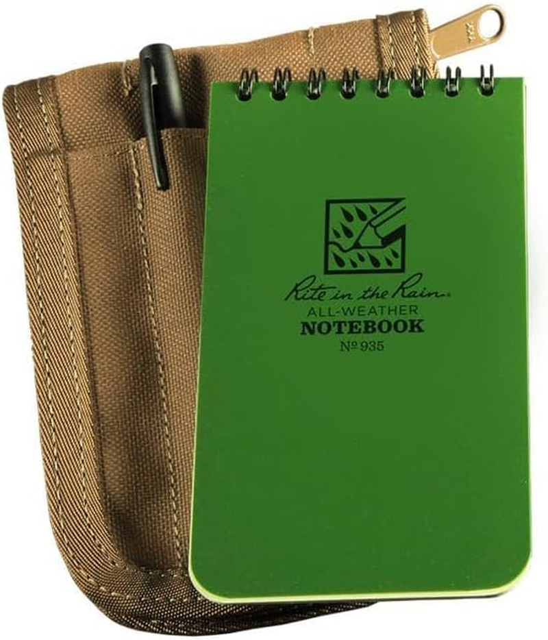 Rite in the Rain Weatherproof Top Spiral Notebook, 3" X 5", Green Cover, Universal Pattern (No. 935) image number 1