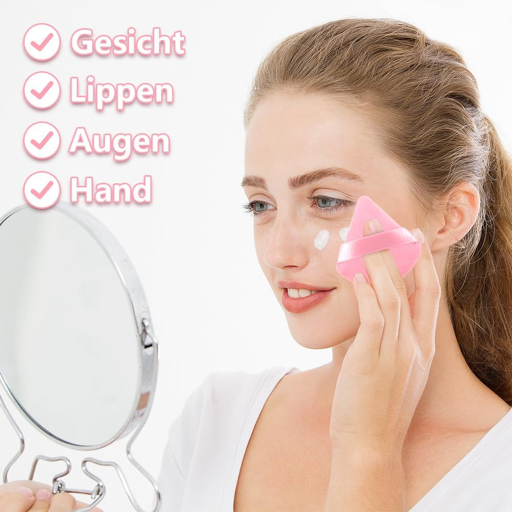 Triangle Makeup Powder Puff (2 Black + 2 Pink)