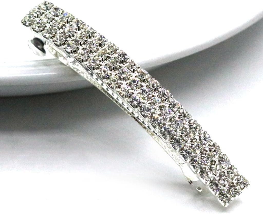 Eigell 2PCS Womens Rhinestone Hair Barrette Office Daily Clip Pin Accessory image number 6