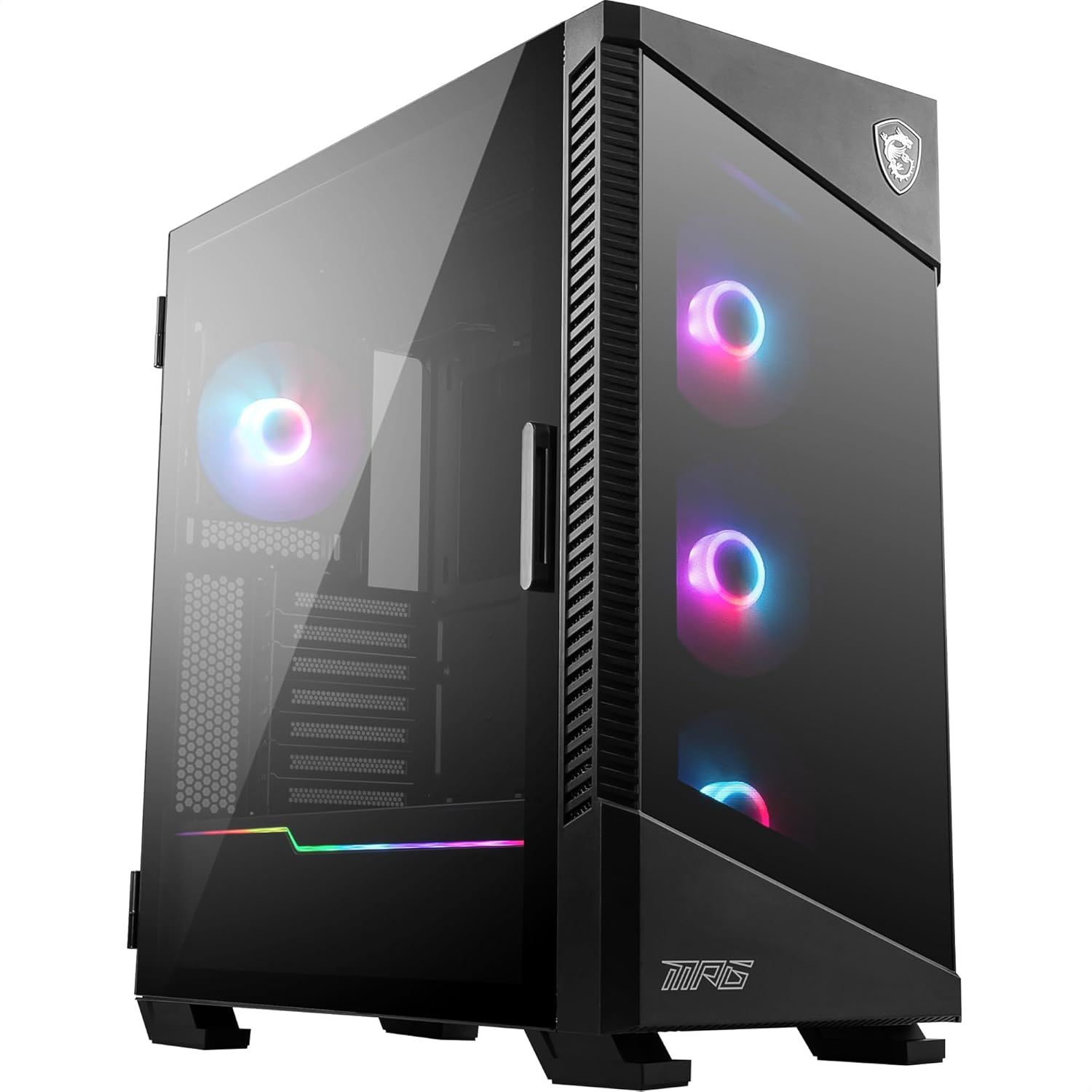 MSI MPG Velox 100R Mid Tower Case Support for E-ATX/ATX/M-ATX/ITX, Black image number 1
