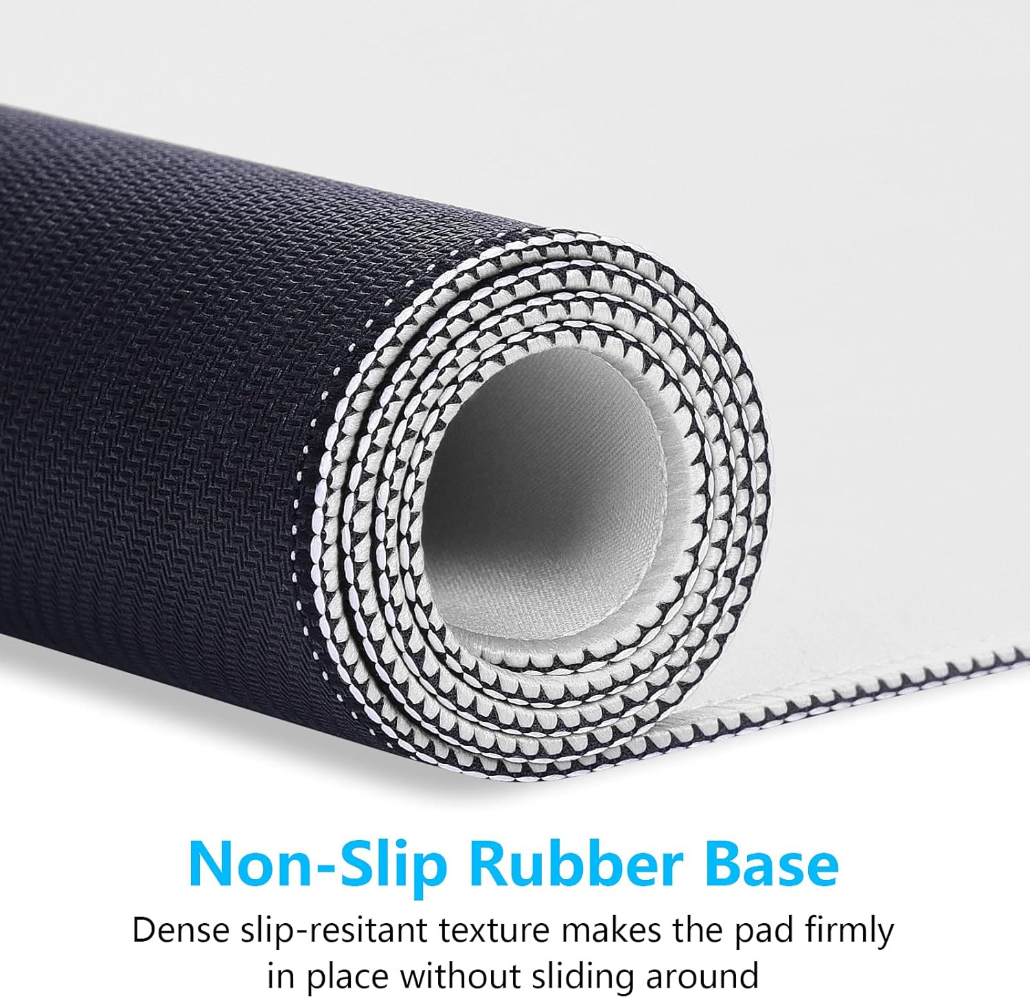 Dapesuom Large Mouse Pad, Extended Gaming Mouse Mat with Stitched Edges, Full Size Desk Mats with Non-Slip Base, Computer Big Desktop Keyboard Pad for Gamer, Laptop, Office, 23.6 X 11.8 In, Space Gray - Apricot Yellow image number 4