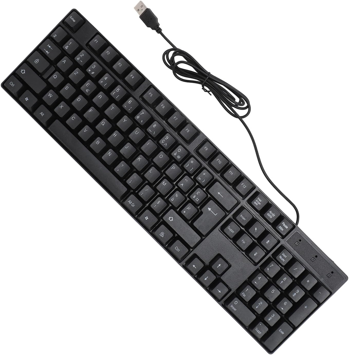 Minority Language Keyboard, Widely Used Sturdy USB Wired Keyboard 104 Keys for Gaming (French AZERTY Layout) image number 2