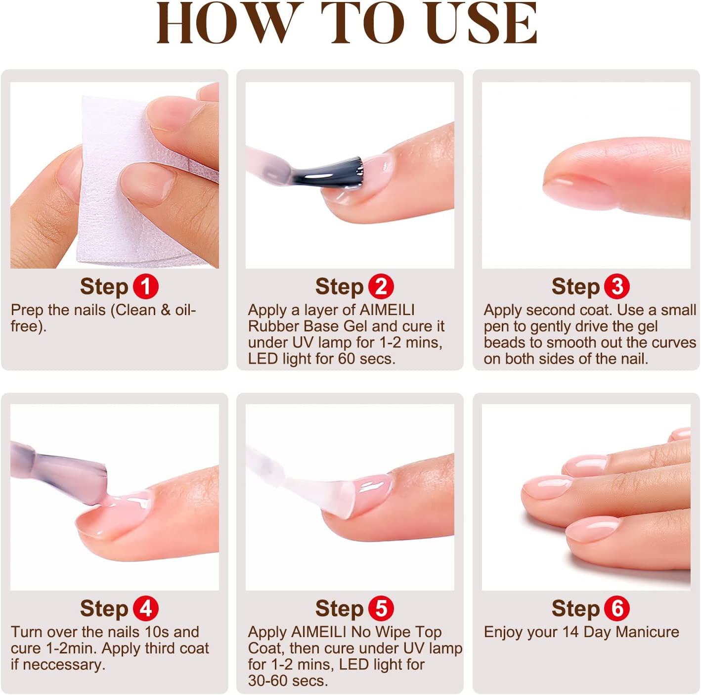 ALMEILI Rubber Base Color Gel for Nail, Soak off UV LED Gel Nail Polish, Correcting Coating with Enhanced Adhesion (430) 10Ml image number 1