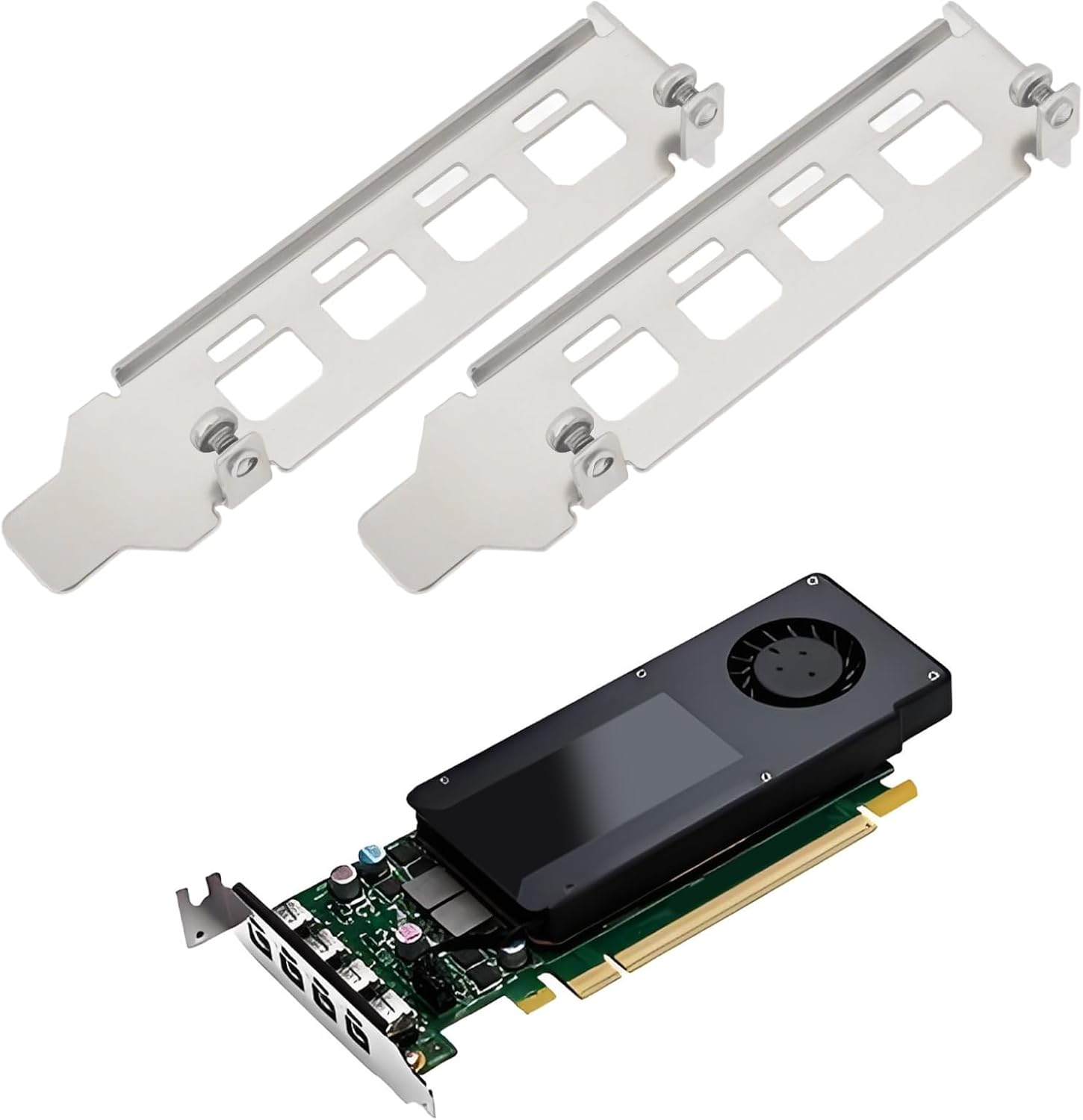 SING F LTD 2PCS Low Profile Graphics Card Bracket Compatible with NVIDIA Quadro K1200 NVS510 P600 P620 P1000 T600 T1000 79.6X18.8Mm with Screws Silver image number 3