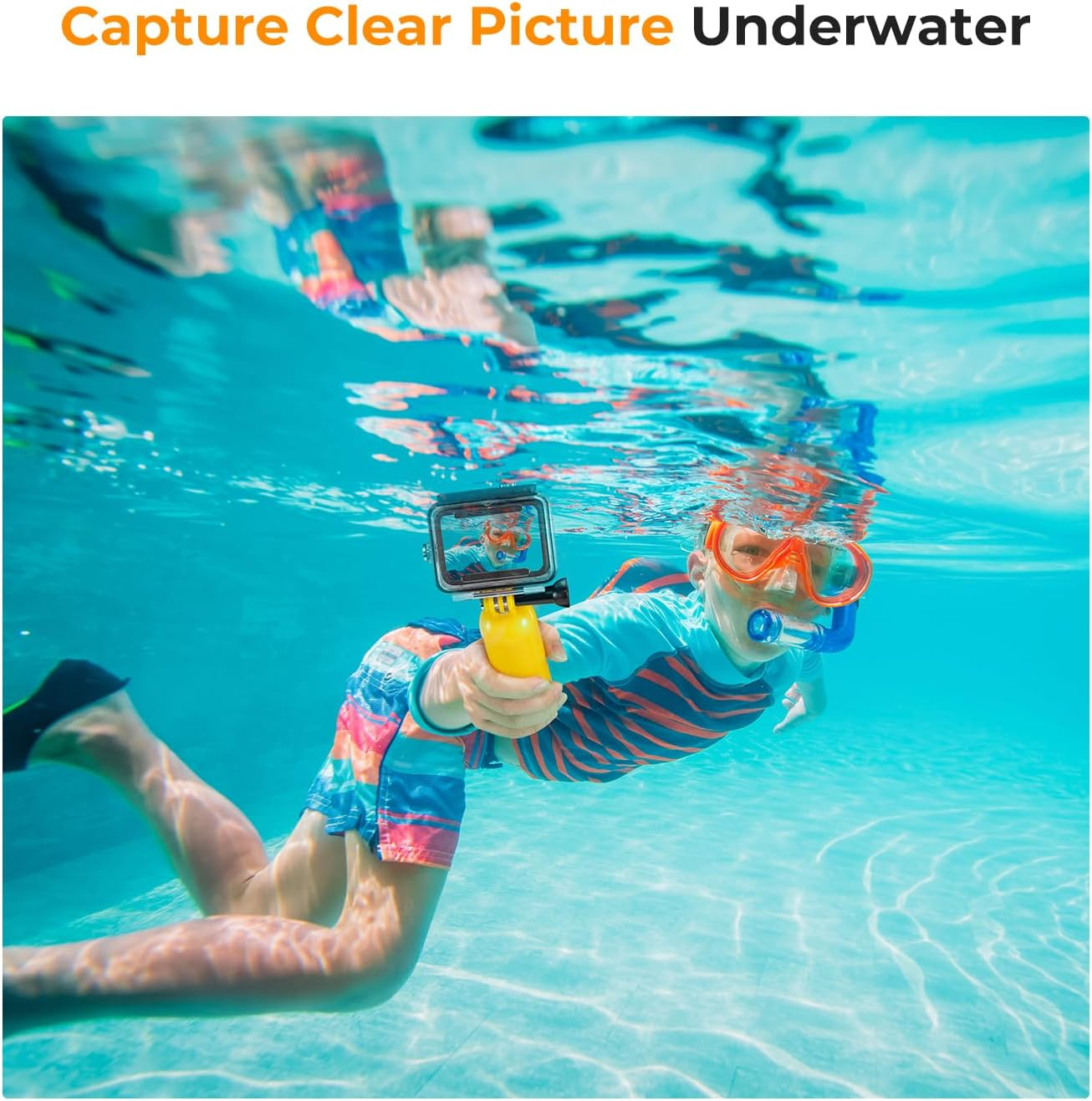 K&F Concept Waterproof Case with Dive Filters Compatible with Gopro Hero 12/11/10/9 Black, Protective Underwater Dive Housing Case Accessories Kit Bundle image number 6