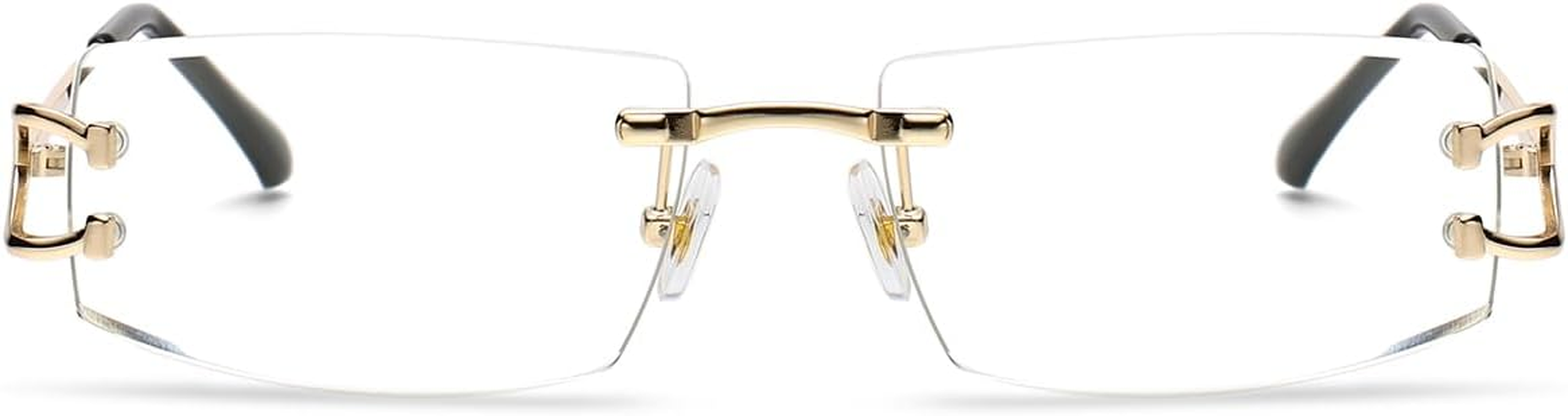 LIGOES Rectangle Sunglasses Metal Fashion Sunglasses Frameless UV400 Lens Sun Protection Glasses