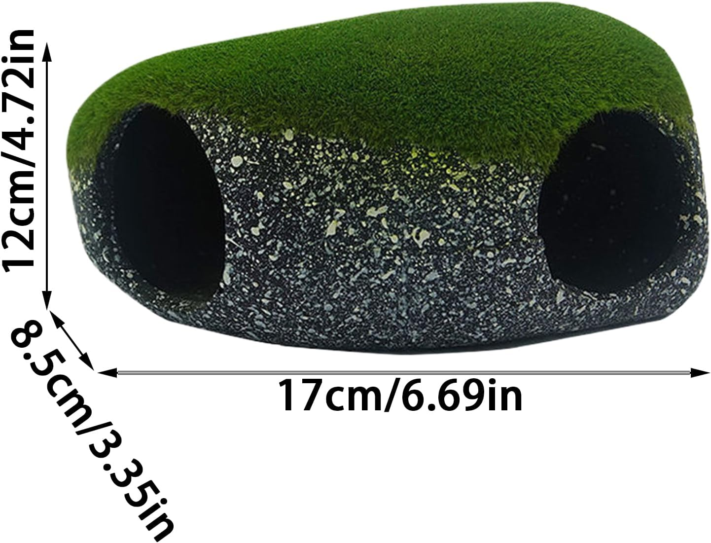 Fish Cave, 2 Holes Rock Shelter Decoration, Stones House, for Home Workplace Pet Store Freshwater Saltwater Terrarium Aquarium Corner Tanks - Large image number 4