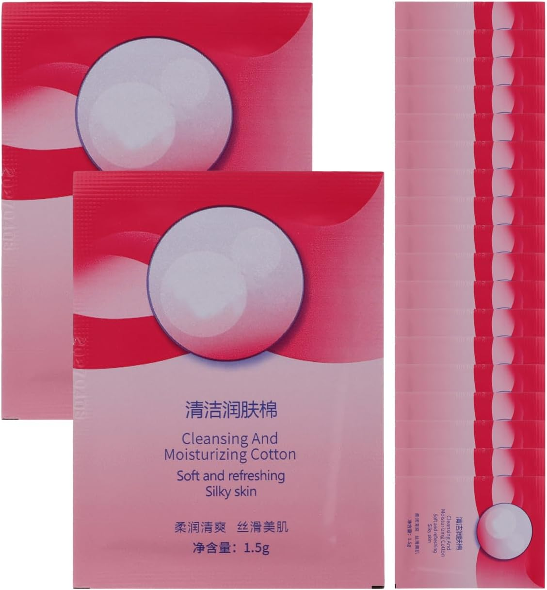 Ipetboom 20Pcs Wax Removal Wipes Post Waxing Skin Care Soft Cotton Pads with Nourishing Ingredients for Gentle after Wax Oil and Remover image number 1