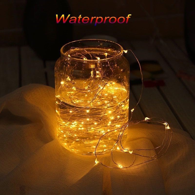 Fairy Christmas Lights Battery Operated, Fyvadio 2Pack 5M/50 LED Warm White String Light, Firefly Starry String Lights DIY, Indoor Lights for Xmas Tree Wedding,Party Events Garden Spring Decoration image number 4