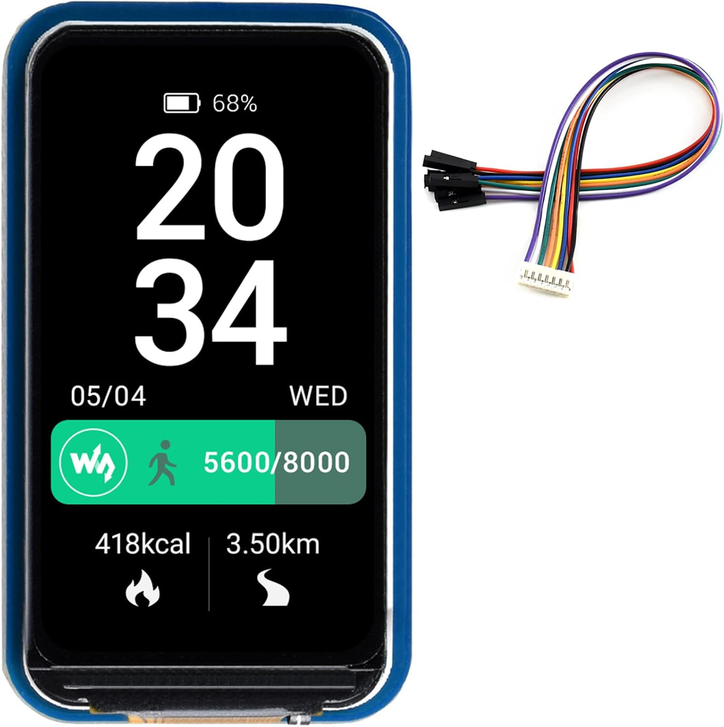 ESP32-S3 MCU Board with Onboard 1.28Inch round Touch LCD and 6-Axis Sensor Etc, 32-Bit LX7 Dual-Core Processor, Supports 2.4Ghz Wi-Fi (802.11 B/G/N) and Bluetooth 5 (LE), Type-C Port