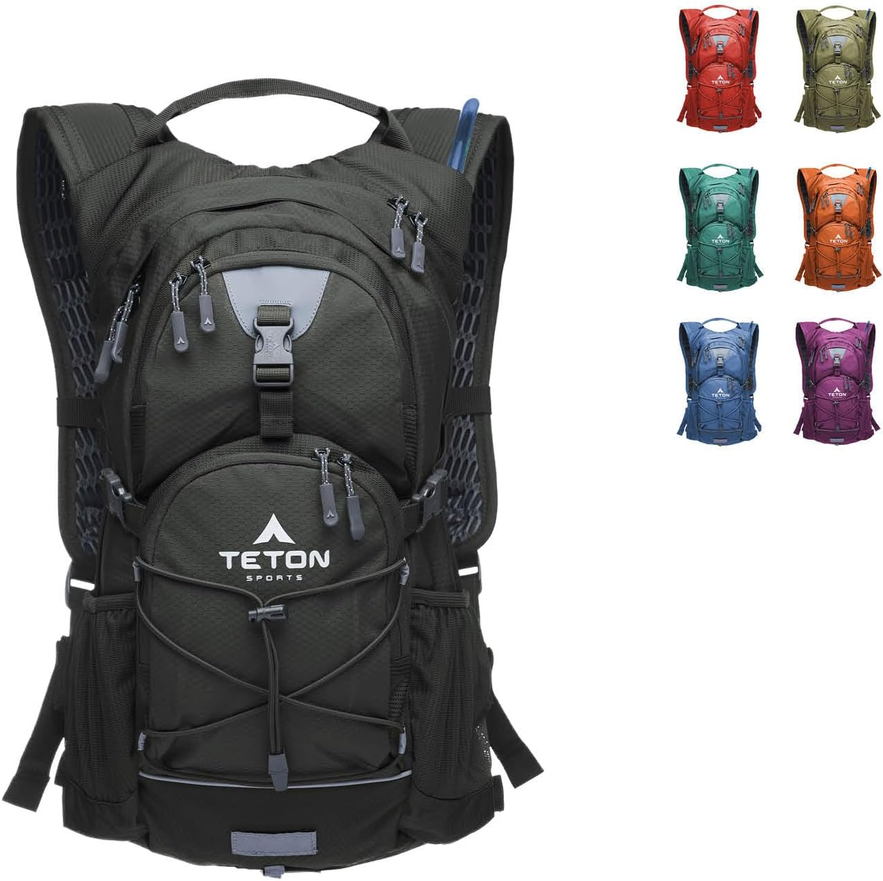 Teton Oasis/Trailrunner Hydration Backpack &ndash; Lightweight Water Pack with 2L/3L Bladder for Hiking, Running, Cycling, Biking &ndash; 2L/18L/22L Sizes &ndash; Sewn-In Rain Cover &ndash; Fits Men and Women - Deep Teal image number 5