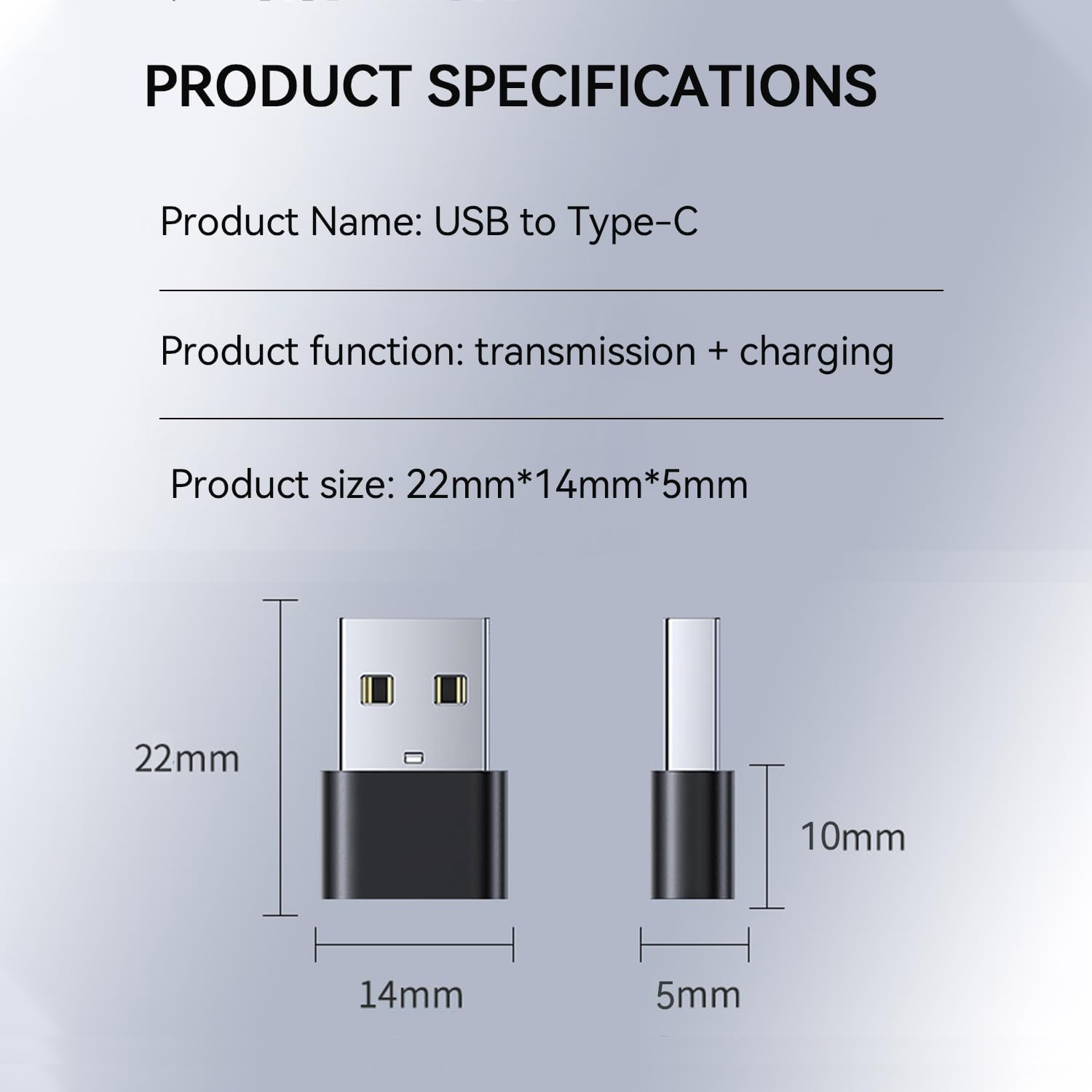USB to USB-C Adapter, (3 Packs) Charging and Data Converter Type C Female to Type a Male, Compatible with Iphone 15/14/13/12 plus Pro Max Mini, Ipad Pro Air, Mac, Laptop, Galaxy S23/S22/S21 image number 1