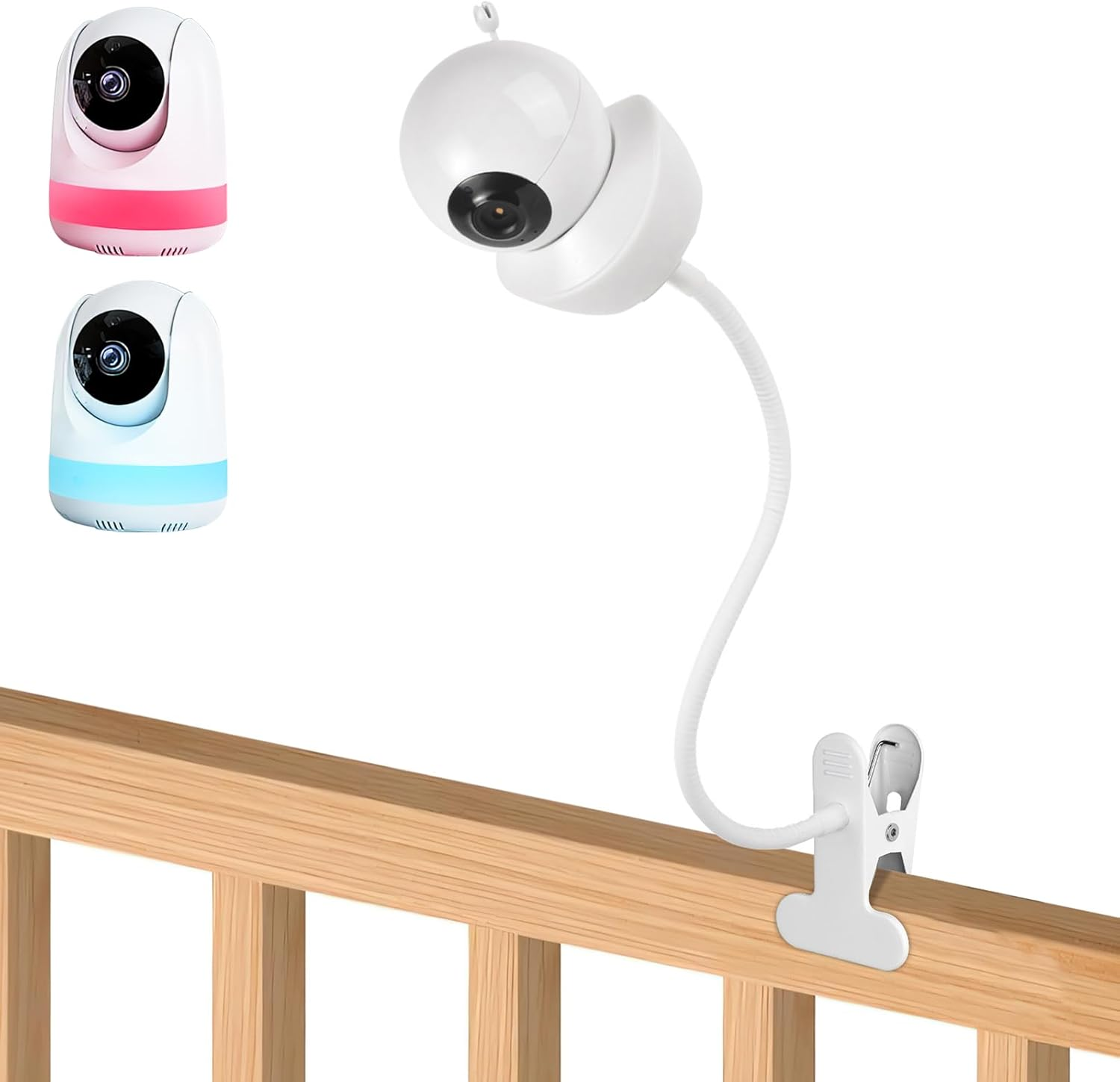 Flexible Baby Monitor Mount for Babysense V43/HDS2/V24R/VBM55TX/ Max View Video Baby Monitor, Gooseneck Baby Monitor Stand with Perfect View Angle and Easy Installation, Attach to Wherever You Want image number 2