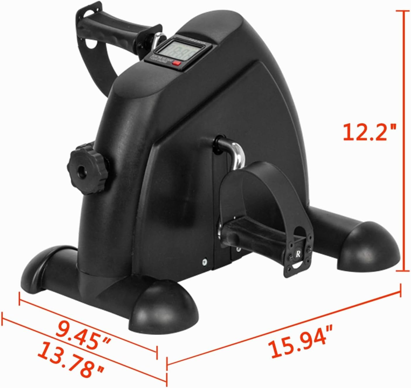 Mini Exercise Bike, under Desk Bike Pedal Exerciser Portable Foot Cycle Arm & Leg Peddler Machine with LCD Screen Displays, for Home, Office, Elderly, Physical Therapy, Calorie Burn image number 2