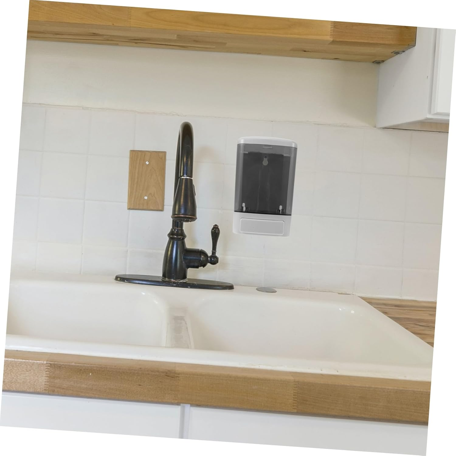 ELAYARD 2Pcs Wall-Mounted Soap Dispenser Hand Soap Dispenser for Bathroom Detachable Manual Dispense Wall Mounted Plastic Hand Pump Bottle Abs Black