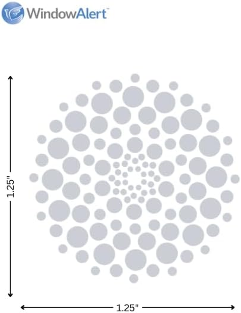 Windowalert Modern Dots Anti-Collision Decal - Uv-Reflective Window Decal to Protect Wild Birds from Glass Collisions - Made in the USA - 1, Pinecone image number 4