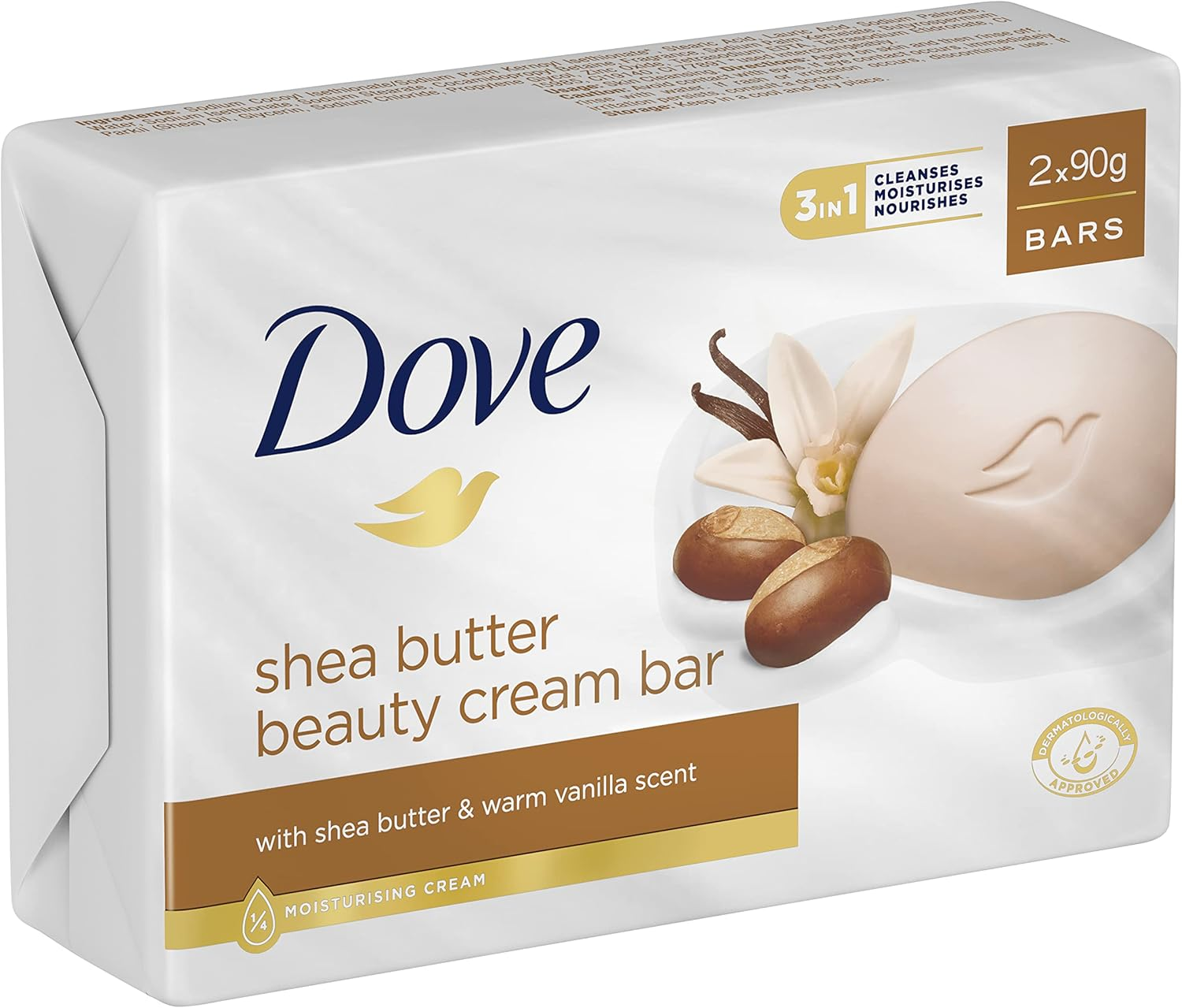 Dove Shea Butter Beauty Cream Bar 2 X 90 G (Pack of 2) image number 2