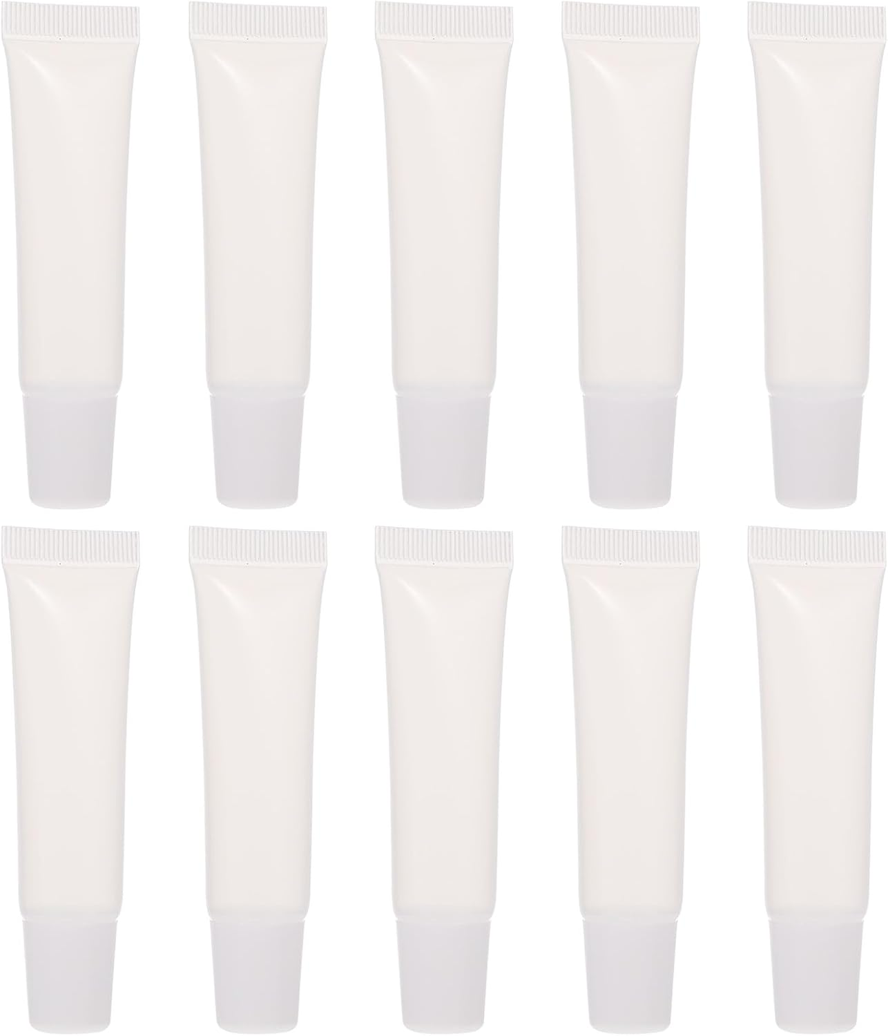 WOONEKY 10Pcs Empty Lip Gloss Tubes Refillable Lipstick Holders Transparent Travel Containers for Lip Gloss Oil and Liquid Storage