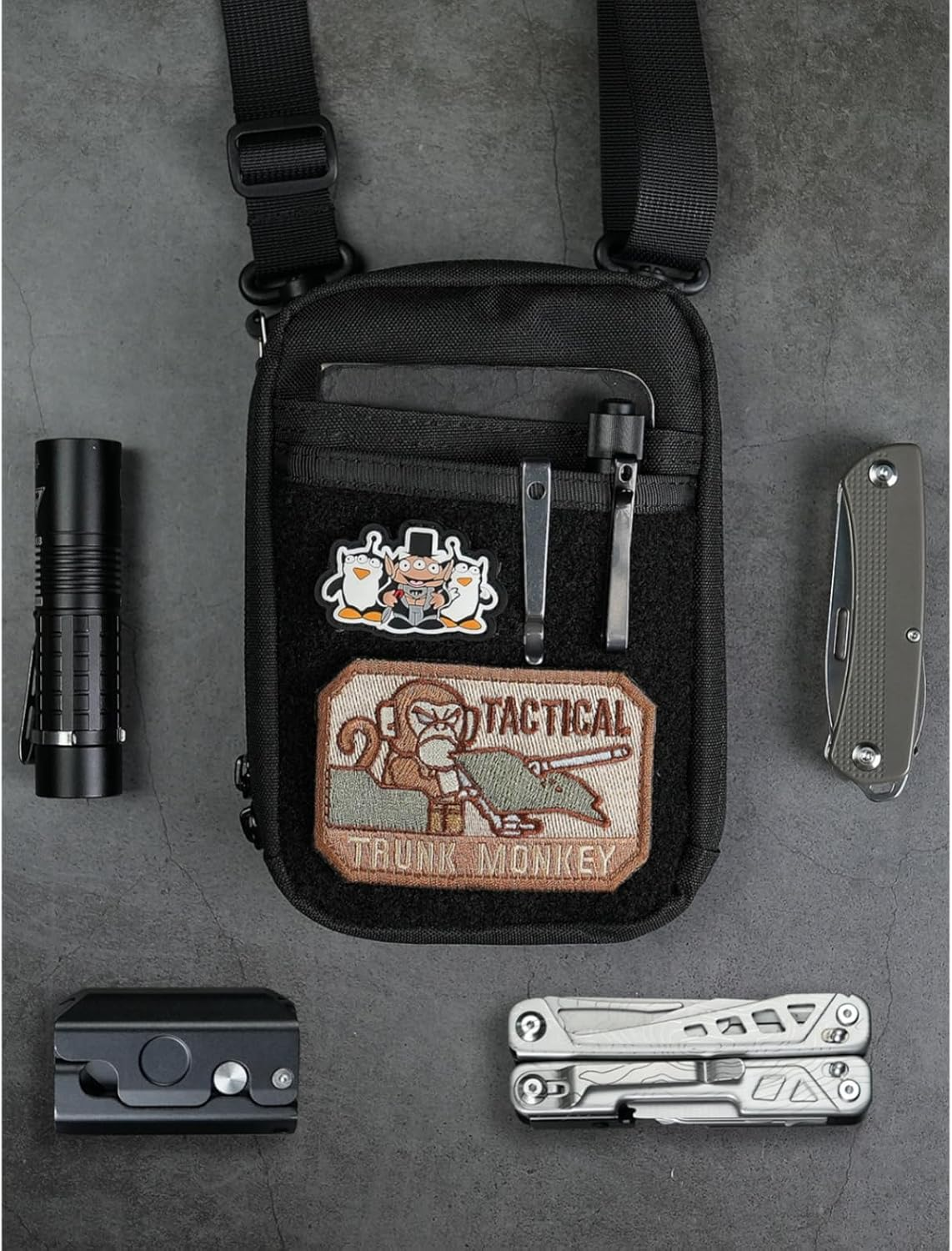 VIPERADE CHS3 Tactical Utility Pouch Organizer, Molle EDC Waist Pouch, Shoulder Bag with Adjustable Strap, EDC Sling Bag, Tactical Fanny Pack for Men image number 6