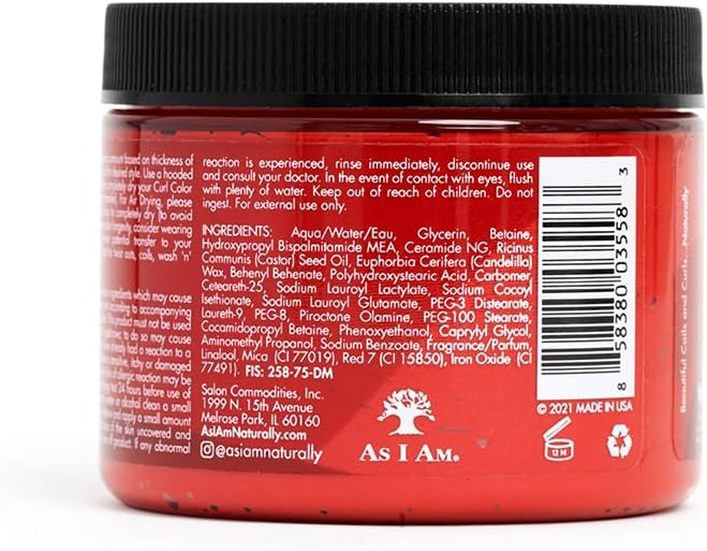 As I Am Curl Color Temporary Hair Color, Hot Red, 6 Oz image number 5