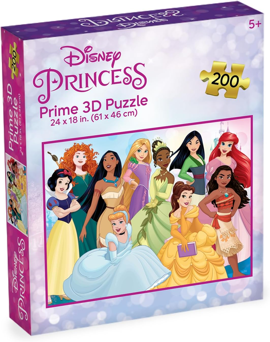 PRIME 3D | Disney Princess | 3D Lenticular Jigsaw Puzzle | 61Cm X 46Cm - 200 Pcs | Games & Puzzles | Ages 6+ image number 3