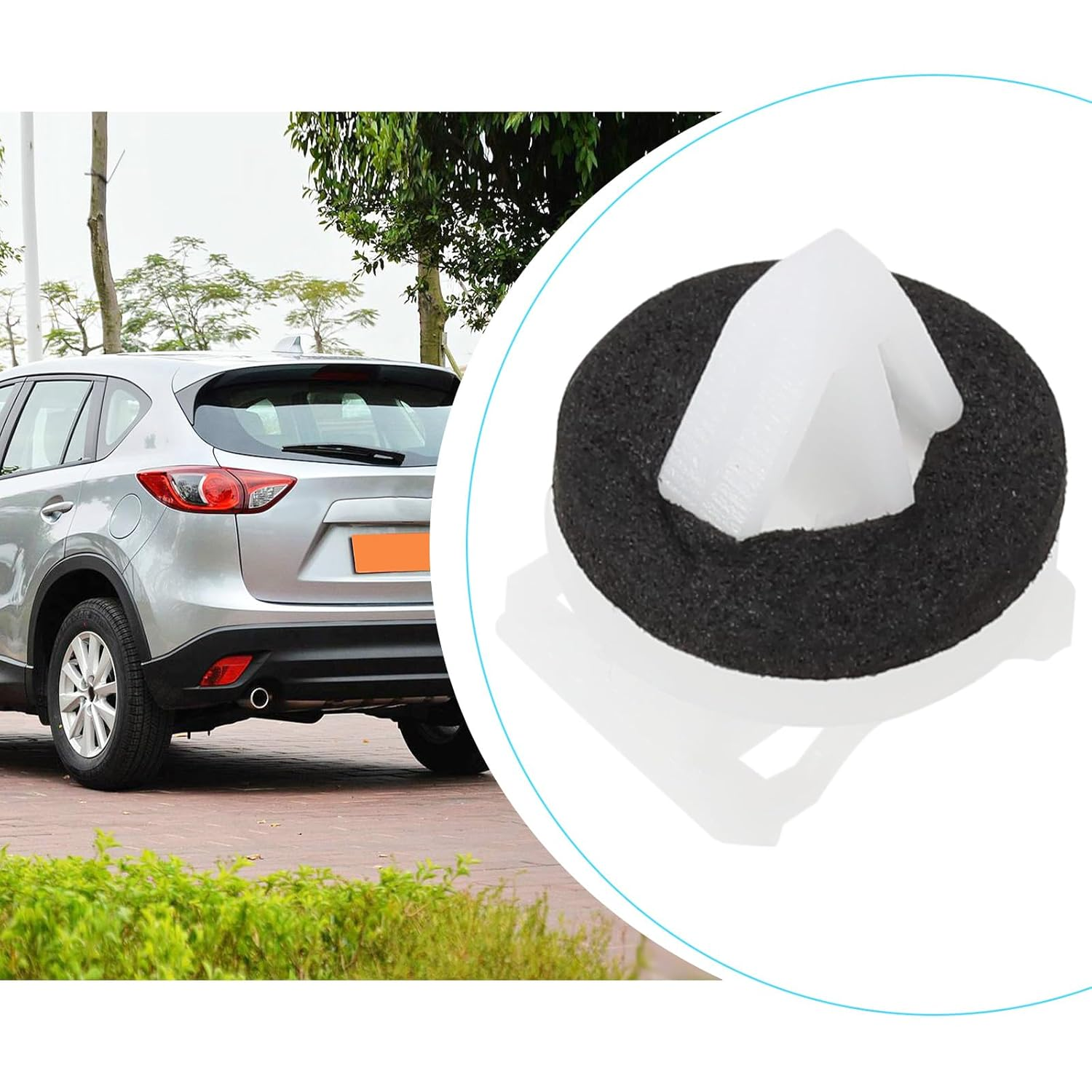 SG Store 30Pcs Wheel Fender Flare Molding Retainer Clip Wheel Arch Molding Clip KD4551W24/KD45-51-W24 Compatible with Mazda CX-5 2013-2016 image number 5