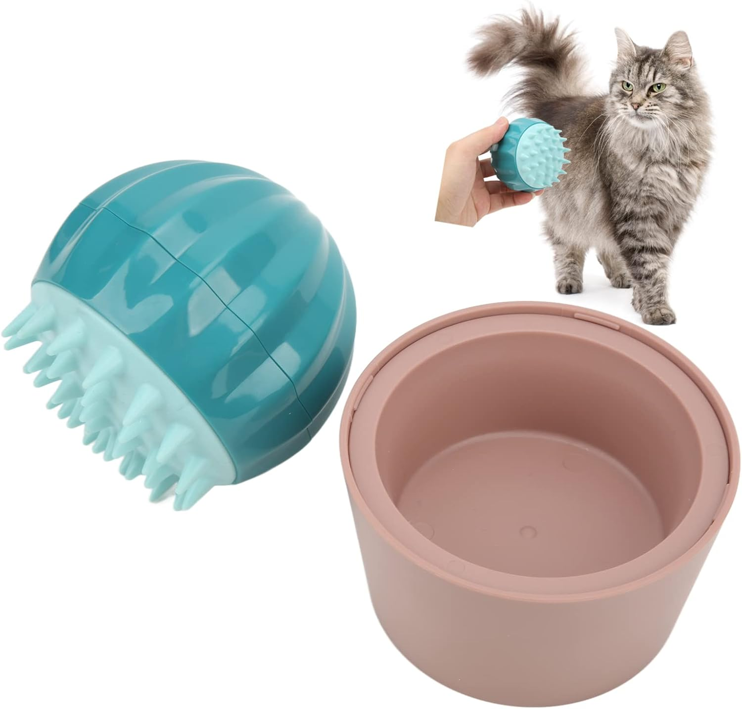Dog Shower Brush, Cactus Pet Massage Dog Hair Comb Open Knot to Remove Floating Hair Brush, Dog Bath Brush Dog Grooming Brush for Short Long Haired Dogs and Cats image number 5