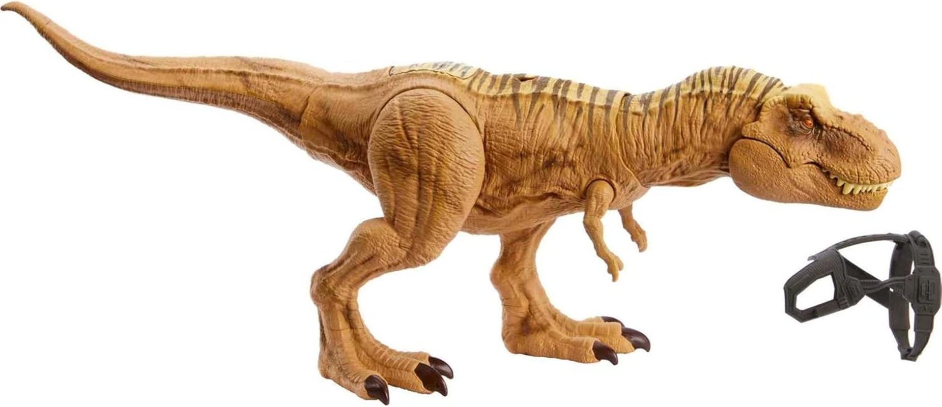 Mattel Jurassic World Tyrannosaurus T Rex Dinosaur Toy with Sound, Hunt Chomp Action Figure, Double Chomp Motion and Tracking Gear, Digital Play image number 1