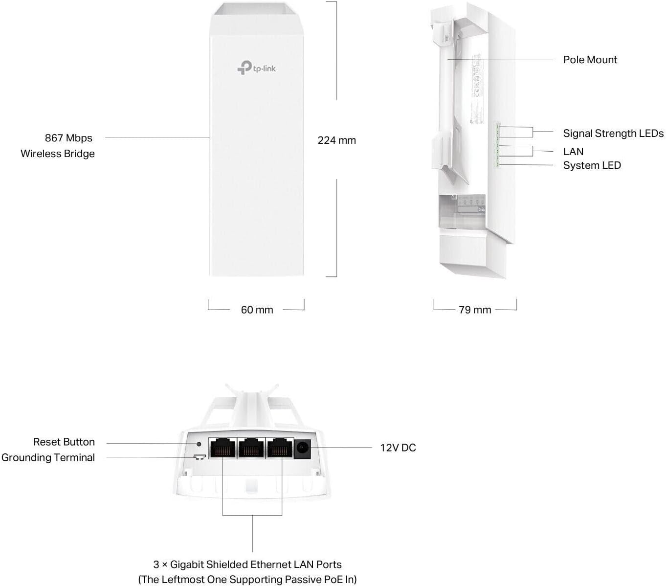 Tp-Link Eap211-Bridge KIT Wireless 5Ghz Indoor/Outdoor Access Point Omada SDN image number 1