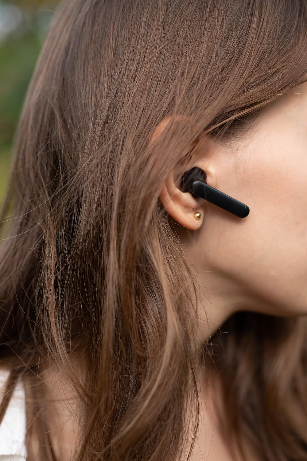 FOREVER TWE-110 EARP Bluetooth Headphones with Charging Bag, TWS Touch Control, Integrated Microphone, In-Ear Earphones, Wireless Headset with Power Bank (Black)