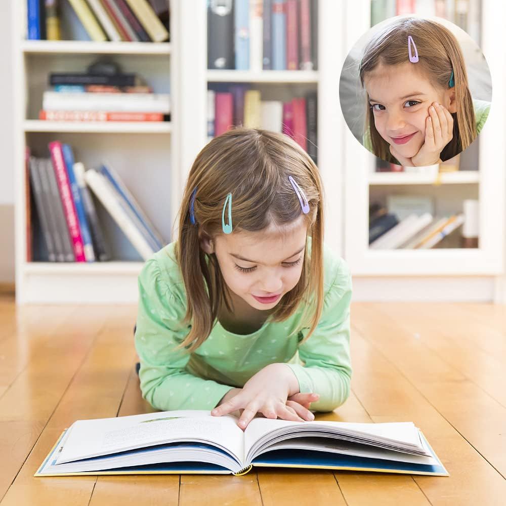 JINSION Girls' Hair Clips, Pack of 50 Baby Hair Clips, Colourful Hair Clips, Women'S Metal Snap Hair Clips in Candy Colour, Children'S Hair Accessories, Small for Hair Clip, Birthday Party Gift image number 5